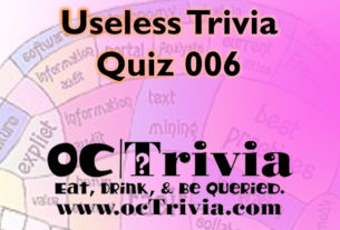 Useless Knowledge Trivia Quiz 008 Octrivia Com