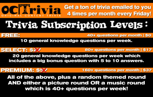 discount, trivia subscription levels